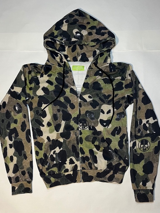 PEACEINWAY x ihatestars "ongoing" ihatewar s/s '25 Camo Hoodie Mens M - Picture 1 of 4